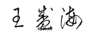 駱恆光王盛海草書個性簽名怎么寫