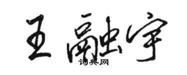 駱恆光王融宇行書個性簽名怎么寫