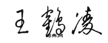 駱恆光王鶴凌草書個性簽名怎么寫