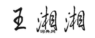 駱恆光王湘湘行書個性簽名怎么寫