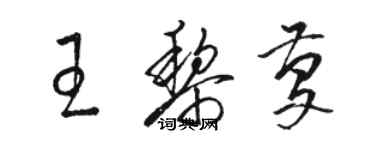 駱恆光王黎慶草書個性簽名怎么寫