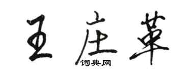 駱恆光王莊革行書個性簽名怎么寫