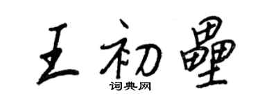 王正良王初壘行書個性簽名怎么寫