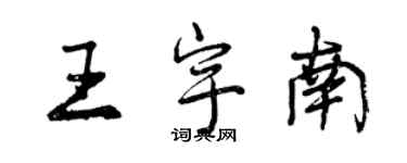 曾慶福王宇南行書個性簽名怎么寫