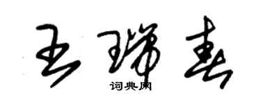 朱錫榮王瑞春草書個性簽名怎么寫