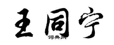 胡問遂王同寧行書個性簽名怎么寫