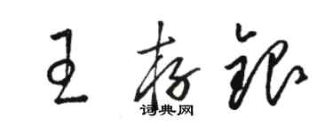 駱恆光王存銀草書個性簽名怎么寫