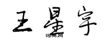 曾慶福王星宇行書個性簽名怎么寫