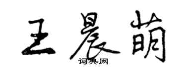 曾慶福王晨萌行書個性簽名怎么寫