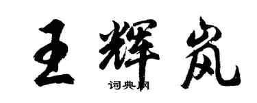 胡問遂王輝嵐行書個性簽名怎么寫