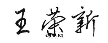 駱恆光王榮新行書個性簽名怎么寫