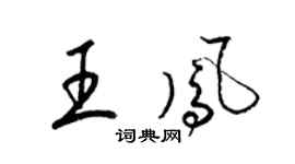 梁錦英王鳳草書個性簽名怎么寫