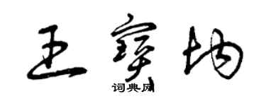 曾慶福王寶均草書個性簽名怎么寫