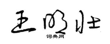 曾慶福王明壯草書個性簽名怎么寫