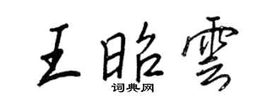 王正良王昭雲行書個性簽名怎么寫
