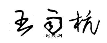 朱錫榮王雨杭草書個性簽名怎么寫