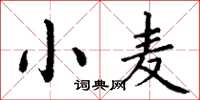 丁謙小麥楷書怎么寫