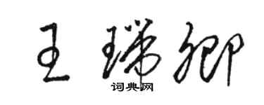 駱恆光王瑞卿草書個性簽名怎么寫