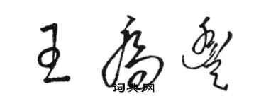 駱恆光王喬豐草書個性簽名怎么寫