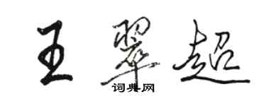 駱恆光王翠超行書個性簽名怎么寫