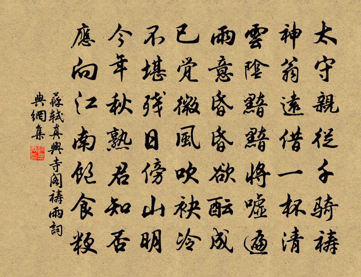 蘇軾真興寺閣禱雨書法作品欣賞