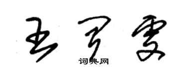 朱錫榮王聞雯草書個性簽名怎么寫