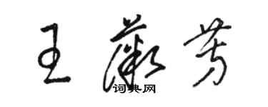 駱恆光王薇芳草書個性簽名怎么寫