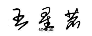 朱錫榮王星茗草書個性簽名怎么寫