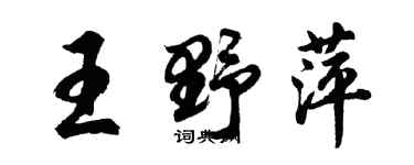 胡問遂王野萍行書個性簽名怎么寫