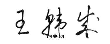 駱恆光王韓成草書個性簽名怎么寫