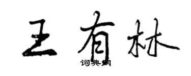 曾慶福王有林行書個性簽名怎么寫