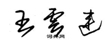 朱錫榮王雲連草書個性簽名怎么寫