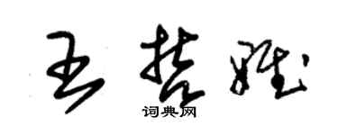 朱錫榮王哲雅草書個性簽名怎么寫