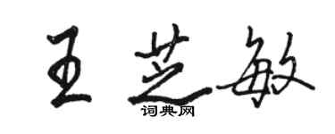 駱恆光王芝敏行書個性簽名怎么寫