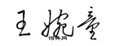 駱恆光王婉童草書個性簽名怎么寫