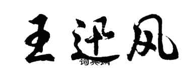 胡問遂王迅風行書個性簽名怎么寫