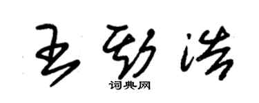 朱錫榮王斯浩草書個性簽名怎么寫