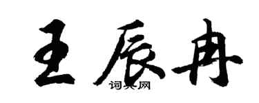 胡問遂王辰冉行書個性簽名怎么寫