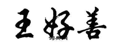 胡問遂王好善行書個性簽名怎么寫