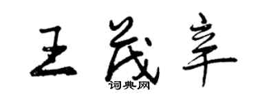 曾慶福王茂辛行書個性簽名怎么寫