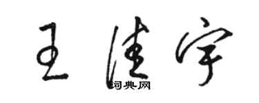 駱恆光王佳宇草書個性簽名怎么寫