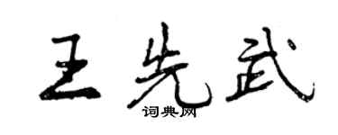 曾慶福王先武行書個性簽名怎么寫