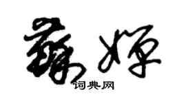 朱錫榮蘇嬋草書個性簽名怎么寫