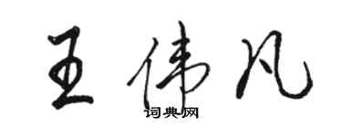 駱恆光王偉凡行書個性簽名怎么寫