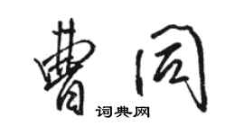 駱恆光曹同行書個性簽名怎么寫