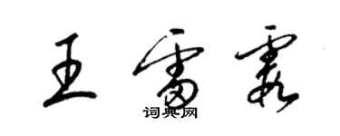 梁錦英王雷霞草書個性簽名怎么寫