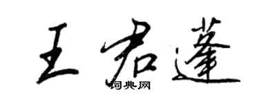 王正良王君蓬行書個性簽名怎么寫