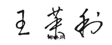 駱恆光王茉利草書個性簽名怎么寫