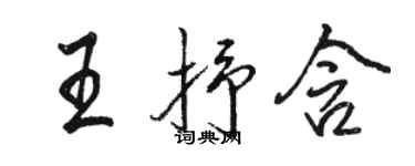 駱恆光王抒含行書個性簽名怎么寫