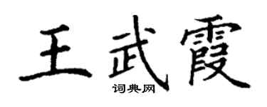 丁謙王武霞楷書個性簽名怎么寫